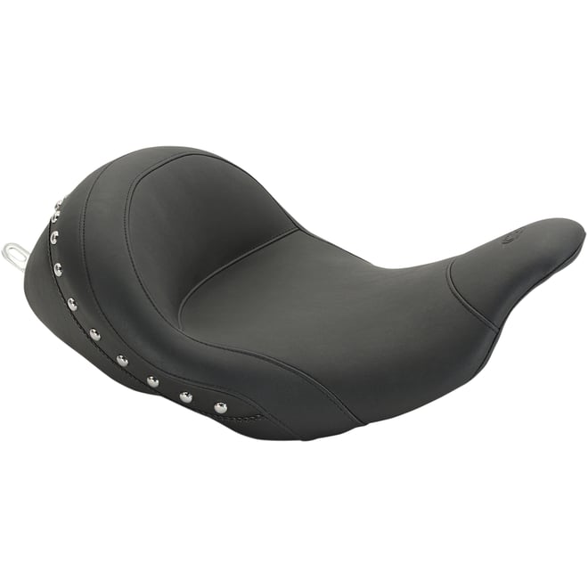 Mustang Lowdown Seat with Driver Backrest - Chrome Studded