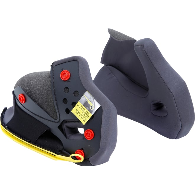 Agv Tourmodular Cheek Pads - Gray/Black - XL