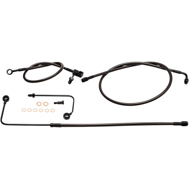 La choppers Brake Lines - 18" - 20" Ape Hanger Handlebars - Midnight
