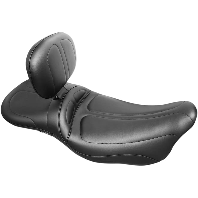 Le pera Maverick Daddy Long Legs Seat - With Backrest - Black - Stitched - FL '08-'23 Le pera Maverick Daddy Long Legs Seat - With Backrest - Black - Stitched - FL '08-'23