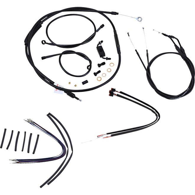 Burly brand Control Kit - 12" Ape Hanger Handlebars - ABS