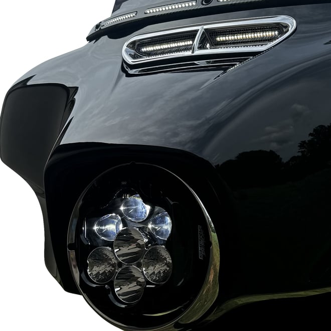 Custom dynamics LED Headlight - Shark Demon® - Harley-Davidson® Custom dynamics LED Headlight - Shark Demon® - Harley-Davidson®