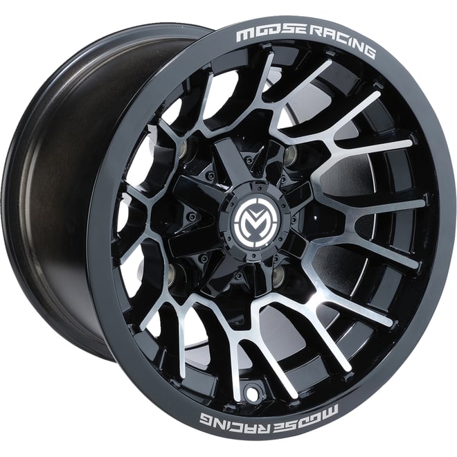 Moose utility Wheel - 24X - Front - Black - 12x7 - 4/136 - 4+3