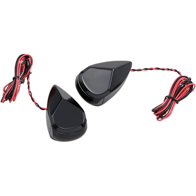 Alloy art Turn Signal - Black - Smoke/Red