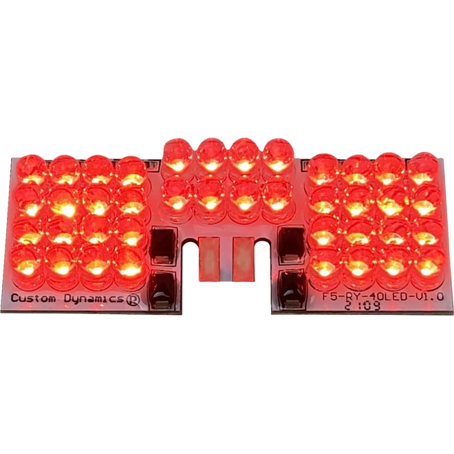 Custom dynamics LED Fender Tip Boards - Red Dual-Intensity