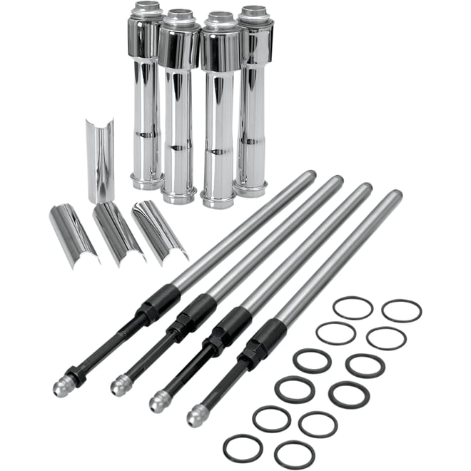 S&s cycle Quickee Pushrod Kit with Chrome Covers - XL