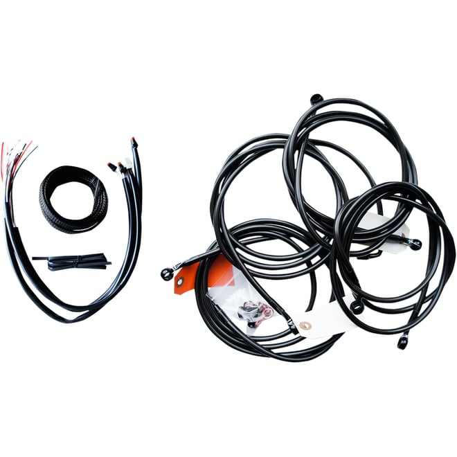 La choppers Handlebar Cable/Brake Line Kit - Complete - 12" - 14" Handlebars - Midnight La choppers Handlebar Cable/Brake Line Kit - Complete - 12" - 14" Handlebars - Midnight