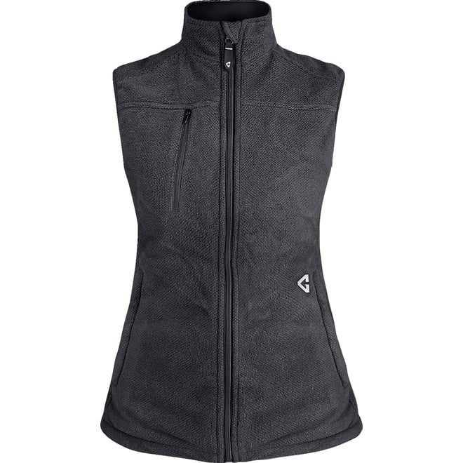 Gerbing Heated Clothing Women's 7V Thermite Heated Fleece Vest 2.0 Gray Gerbing Heated Clothing Women's 7V Thermite Heated Fleece Vest 2.0 Gray