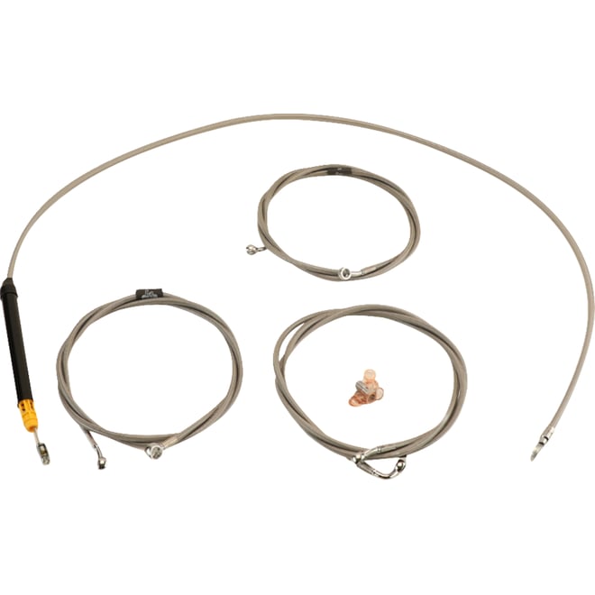 La choppers Handlebar Cable/Brake Line Kit - Stock Ape Hanger Handlebars - Stainless Steel La choppers Handlebar Cable/Brake Line Kit - Stock Ape Hanger Handlebars - Stainless Steel