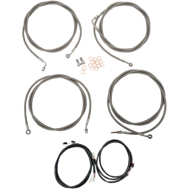 La choppers Cable Kit - 15" - 17" Handlebars - Stainless La choppers Cable Kit - 15" - 17" Handlebars - Stainless