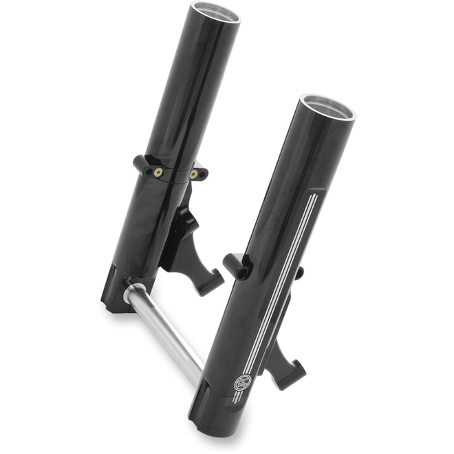 Performance machine (pm) Fork Leg Kit - Black - Lower - Dual Disc - Contrast Cut - '14-'20 FL