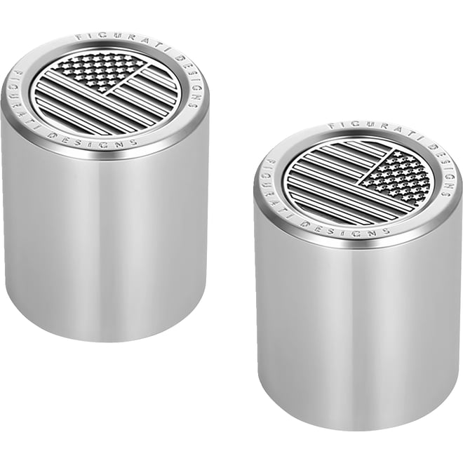 Figurati designs Docking Hardware Covers - American Flag - Stainless Steel