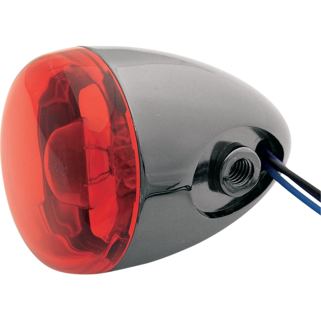 Chris products Turn Signal - Black Nickel/Red