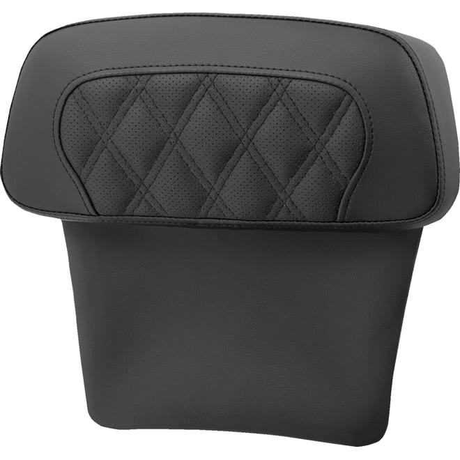 Saddlemen Chopped Tour Pak Backrest Pad - RoadSofa™ - Perforated Black w/ Lattice Stitch - FLT/FLH '14-'23