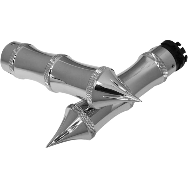 Accutronix Grips - Tribal - Cable - Chrome Accutronix Grips - Tribal - Cable - Chrome