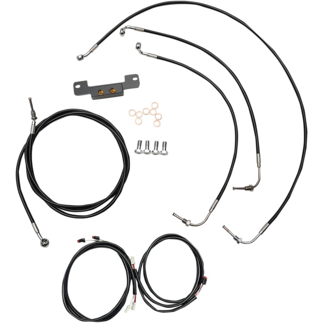 La choppers Cable Kit - 15" - 17" Handlebars - Black La choppers Cable Kit - 15" - 17" Handlebars - Black