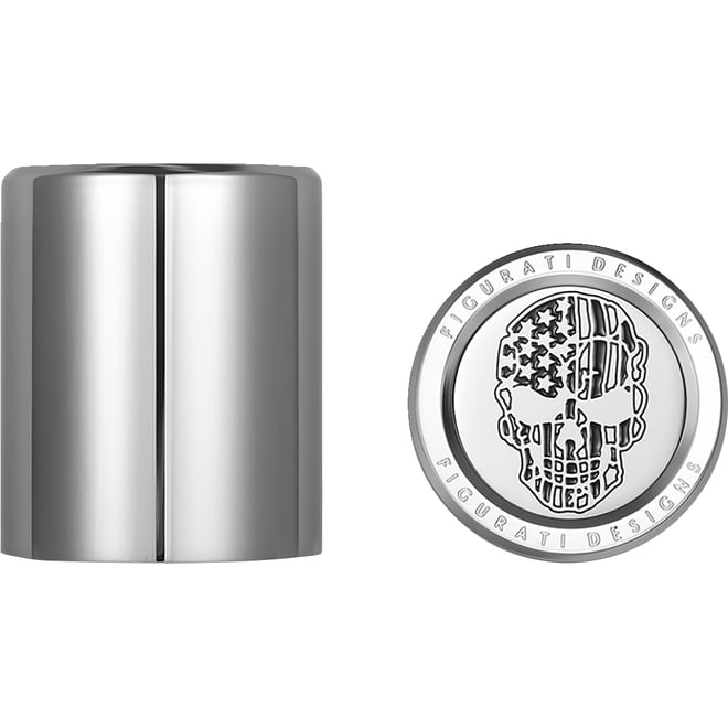 Figurati designs Docking Hardware Covers - American Flag Skull - Short - Contrast Cut