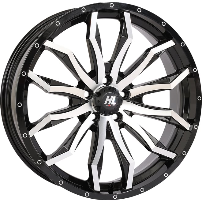 High lifter Wheel - HL21 - Front/Rear - Gloss Black w/Machined - 20x7 - 4/156 - 4+3 (+10 mm)