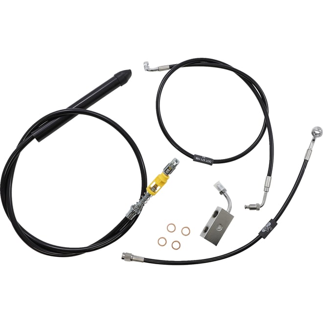 La choppers Handlebar Cable/Brake Line Kit - 18" - 20" Ape Hanger Handlebars - Black Vinyl La choppers Handlebar Cable/Brake Line Kit - 18" - 20" Ape Hanger Handlebars - Black Vinyl