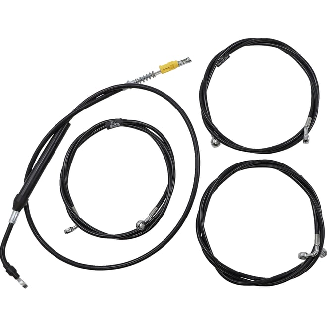 La choppers Handlebar Cable/Brake Line Kit - 18" - 20" Ape Hanger Handlebars - Black Vinyl La choppers Handlebar Cable/Brake Line Kit - 18" - 20" Ape Hanger Handlebars - Black Vinyl