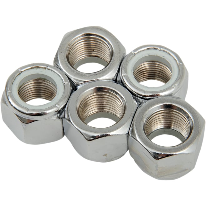 Drag specialties Nuts - Nylon - Chrome - 5/8"-18