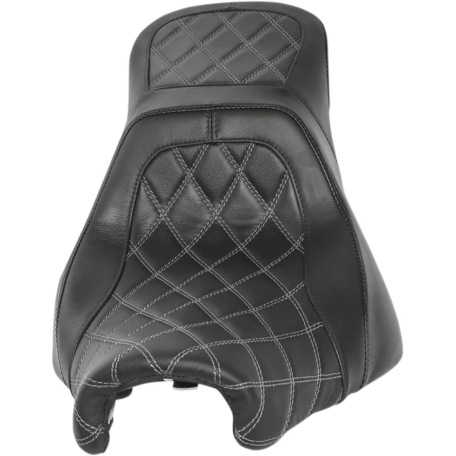 Danny gray Airhawk Weekday 2Up XL Seat - no Backrest Receptacle - Double Diamond Stitch - Air - FXBR/S '18-'23