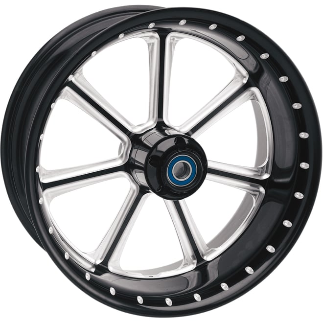 Rsd Wheel - Diesel - Front - Dual Disc/with ABS - Black/Contrast Cut™ - 21x3.5 - '08+ FLD