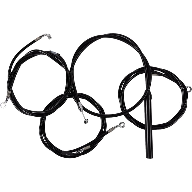 La choppers Handlebar Cable/Brake Line Kit - Complete - 12" - 14" Handlebars - Black Vinyl La choppers Handlebar Cable/Brake Line Kit - Complete - 12" - 14" Handlebars - Black Vinyl