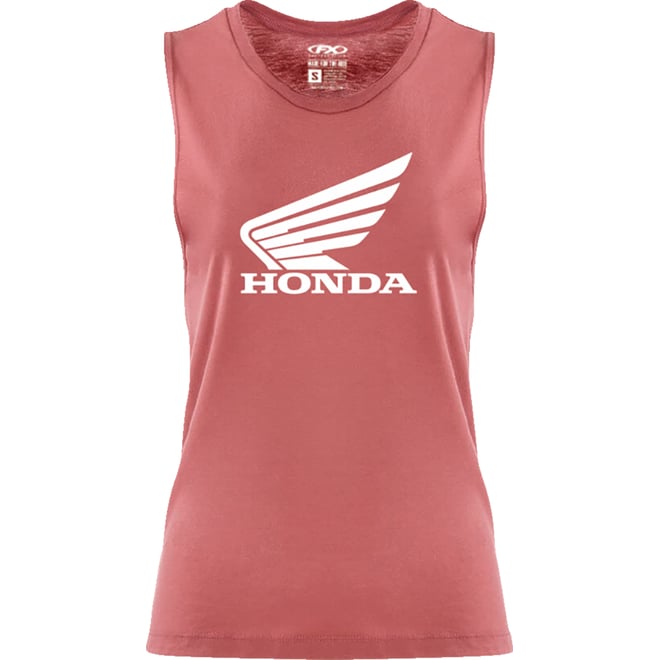 Factory Effex Women's Honda Wing Muscle Tank Top Paprika 