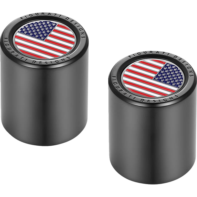 Figurati designs Docking Hardware Covers - American Flag - Black