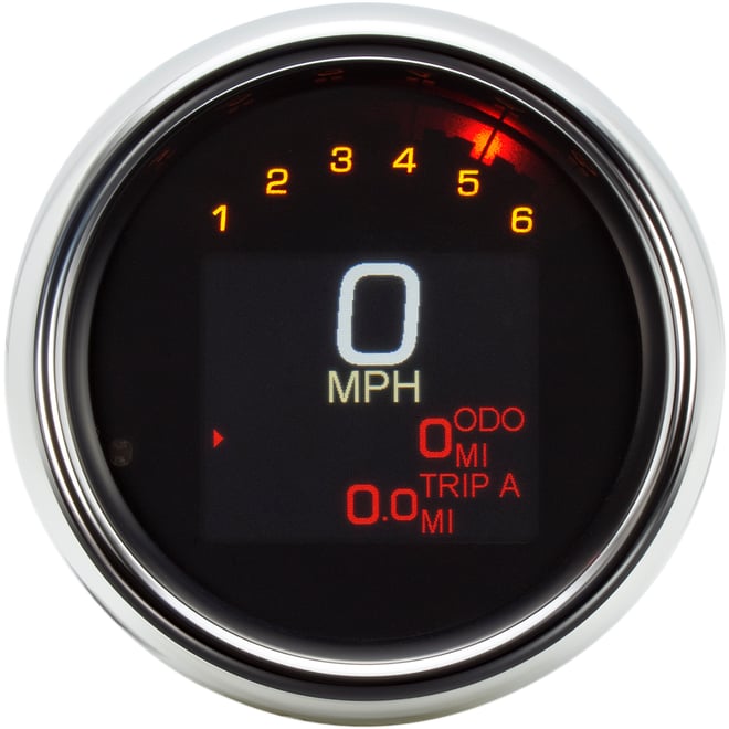 Dakota digital Tank Speedometer - Chrome Bezel - 3-3/8"