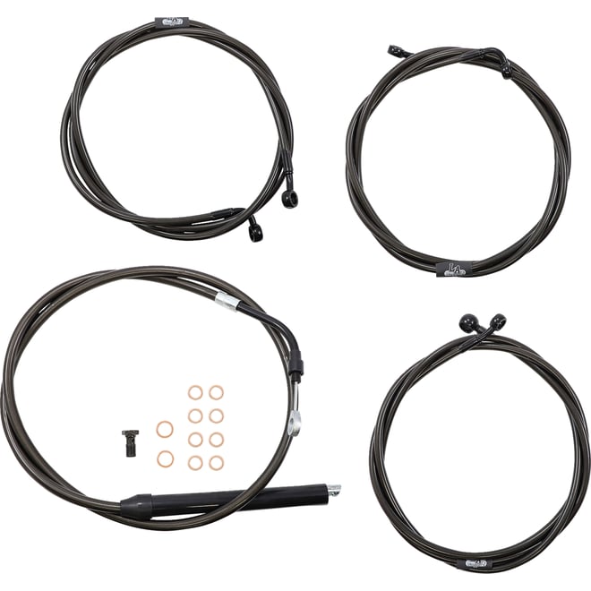 La choppers Handlebar Cable/Brake Line Kit - 18" - 20" Ape Hanger Handlebars - Midnight La choppers Handlebar Cable/Brake Line Kit - 18" - 20" Ape Hanger Handlebars - Midnight