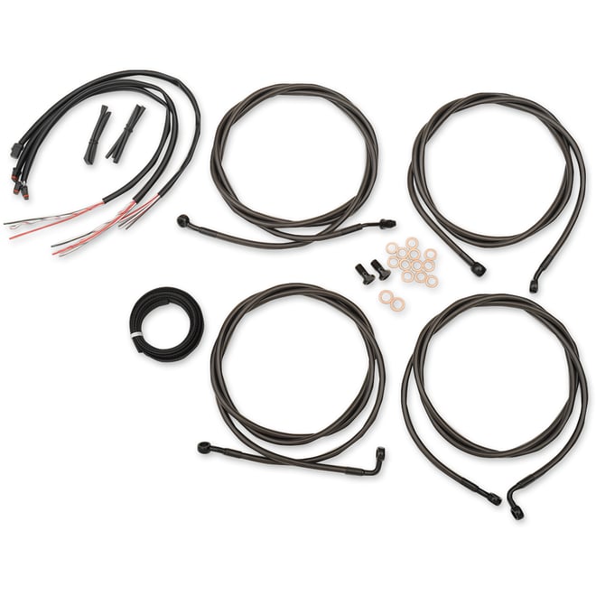 La choppers Handlebar Cable/Brake Line Kit - Complete - 15" - 17" Handlebars - Midnight La choppers Handlebar Cable/Brake Line Kit - Complete - 15" - 17" Handlebars - Midnight