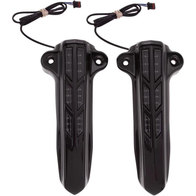 Ciro Forkini Lower Leg Covers - Gloss Black - With LEDs