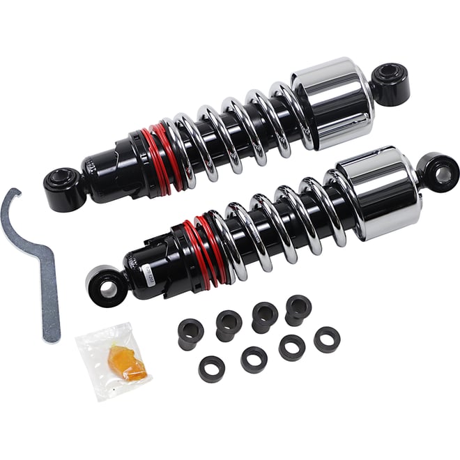 Burly brand Slammer Plus Shocks - Chrome - FXD