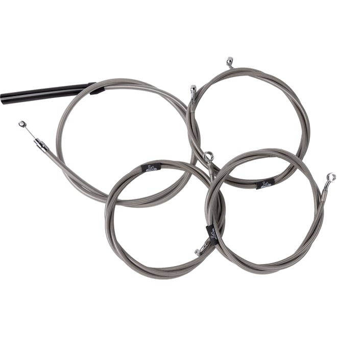 La choppers Handlebar Cable/Brake Line Kit - Complete - 18" - 20" Handlebars - Stainless La choppers Handlebar Cable/Brake Line Kit - Complete - 18" - 20" Handlebars - Stainless