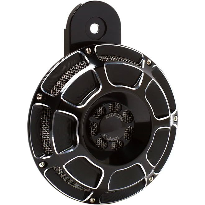Arlen ness Custom Horn - Beveled - Black