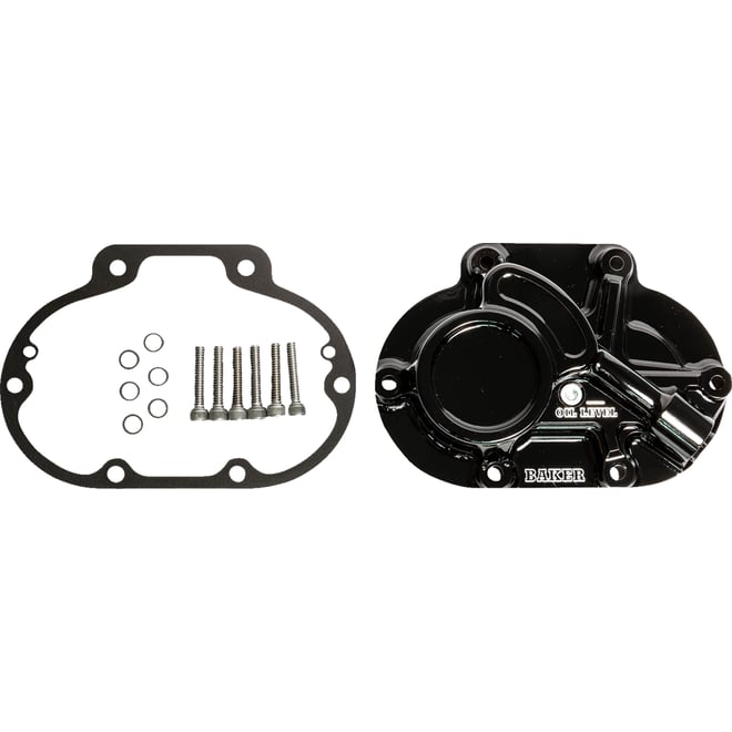 Baker drivetrain Function-Formed™ Transmission Side Cover - Mechanical - Big Twin - Gloss Black