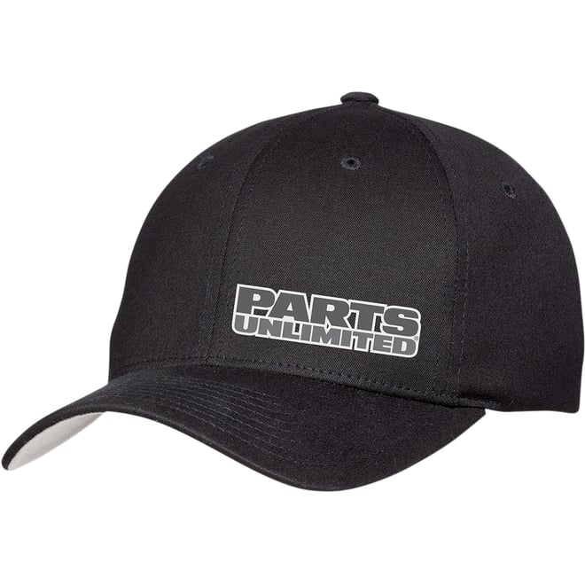 Throttle Threads Parts Unlimited Curved Bill Hat Black 