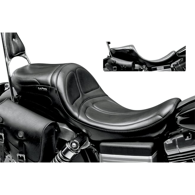 Le pera Maverick Daddy Long Legs Seat - Black - Stitched - FXD/FLD '06-'17 Le pera Maverick Daddy Long Legs Seat - Black - Stitched - FXD/FLD '06-'17