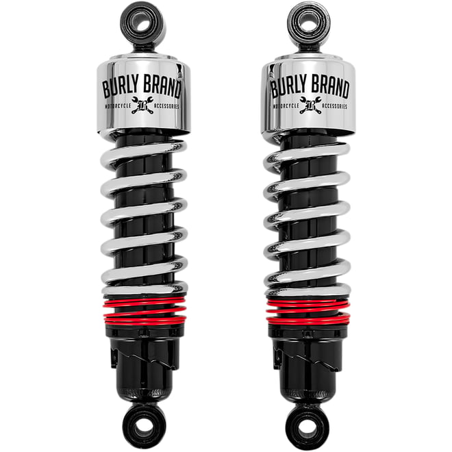 Burly brand Slammer Plus Shocks - Chrome - FLH