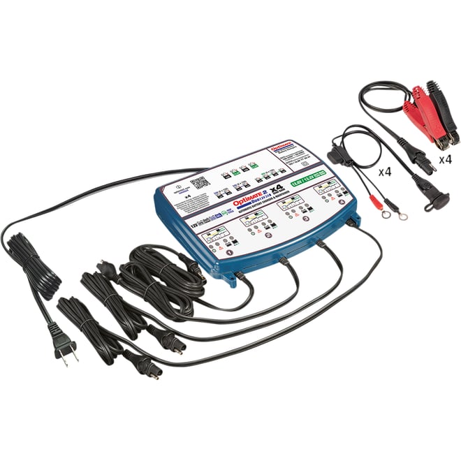 Tecmate Battery Charger/Maintainer - 4-Bank Tecmate Battery Charger/Maintainer - 4-Bank
