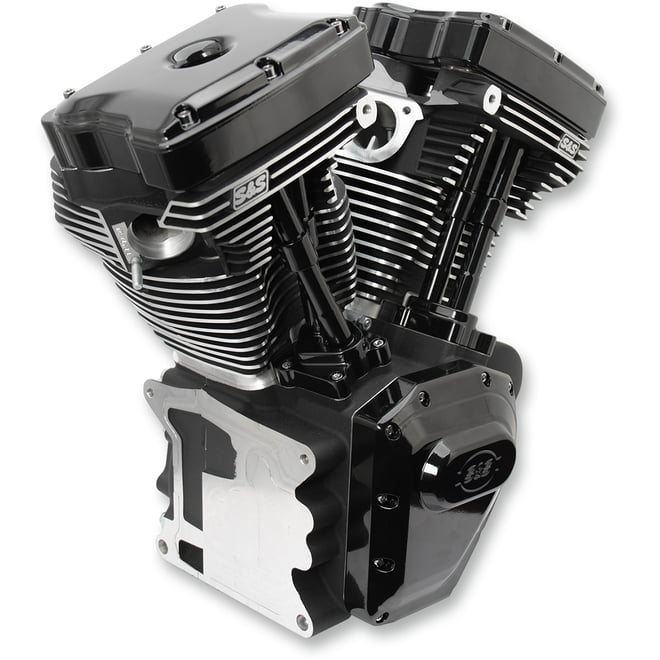 S&s cycle T124 Long Block Engine - Black - FXD | FXDWG