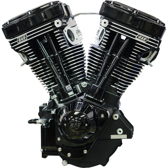 S&s cycle V124 Series Black Edition Long Block Engine without Induction/Ignition