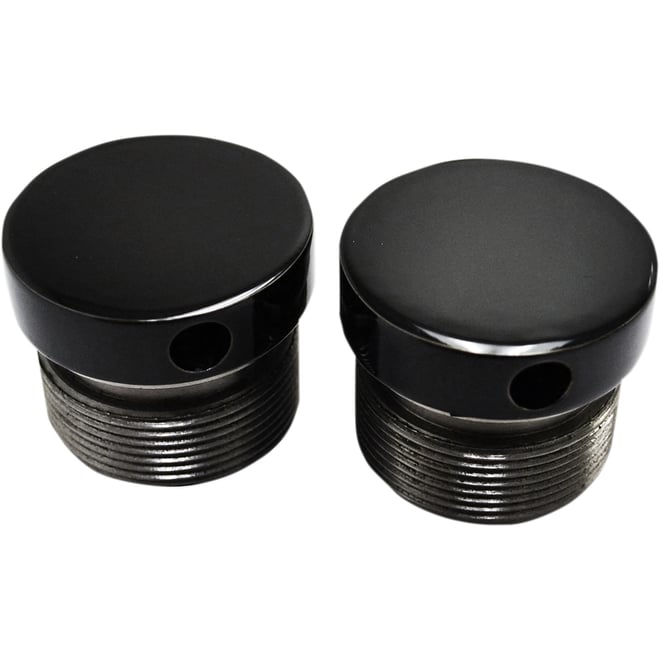 La choppers Flush-Mount Fork Cap - Gloss Black Powder Coat - 39 mm