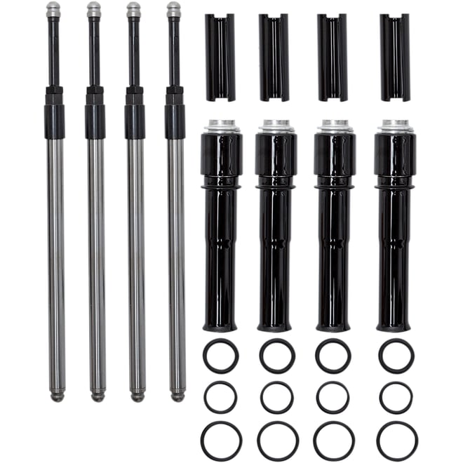 S&s cycle Quickee Pushrod Kit with Gloss Black Covers - M8