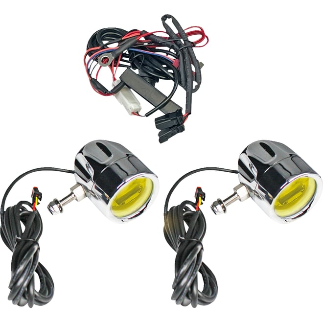 Custom dynamics Fog Light - Chrome - Yellow Lens - Universal Custom dynamics Fog Light - Chrome - Yellow Lens - Universal