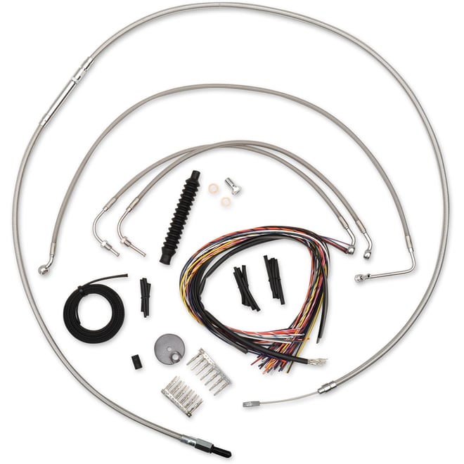 La choppers Handlebar Cable/Brake Line Kit - Complete - Mini Handlebars - Stainless La choppers Handlebar Cable/Brake Line Kit - Complete - Mini Handlebars - Stainless