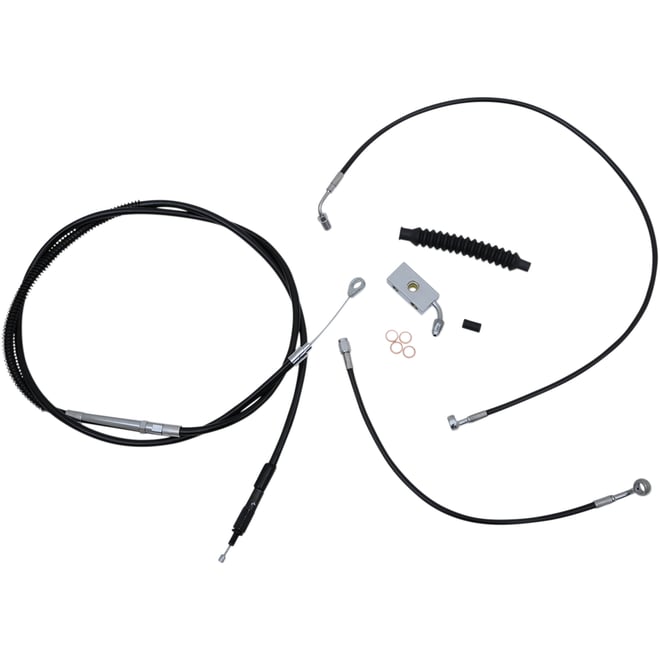 La choppers Handlebar Cable/Brake Line Kit - Complete - 15" - 17" Handlebars - Black Vinyl La choppers Handlebar Cable/Brake Line Kit - Complete - 15" - 17" Handlebars - Black Vinyl