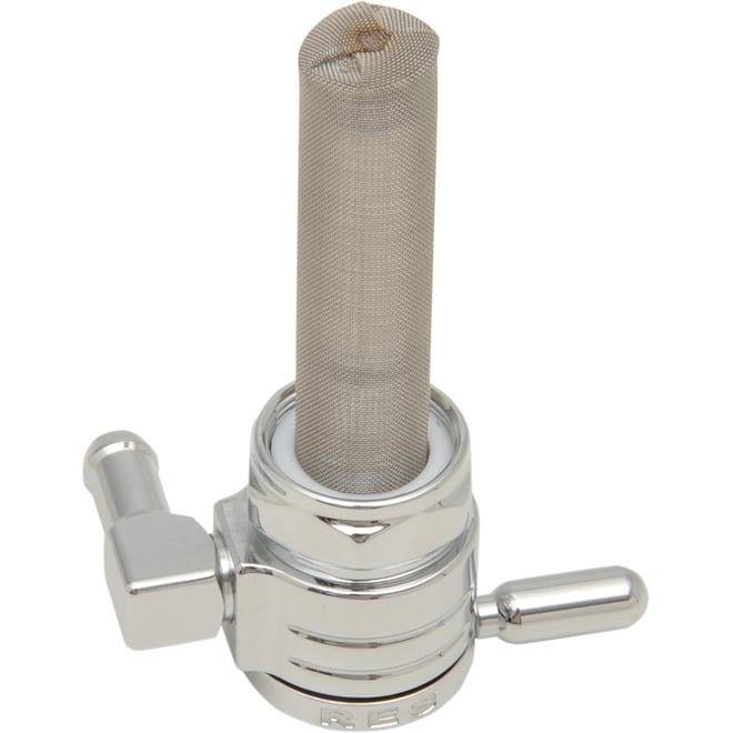 Golan products "Click-Slick" Fuel Petcock - Backward - Chrome - 22mm